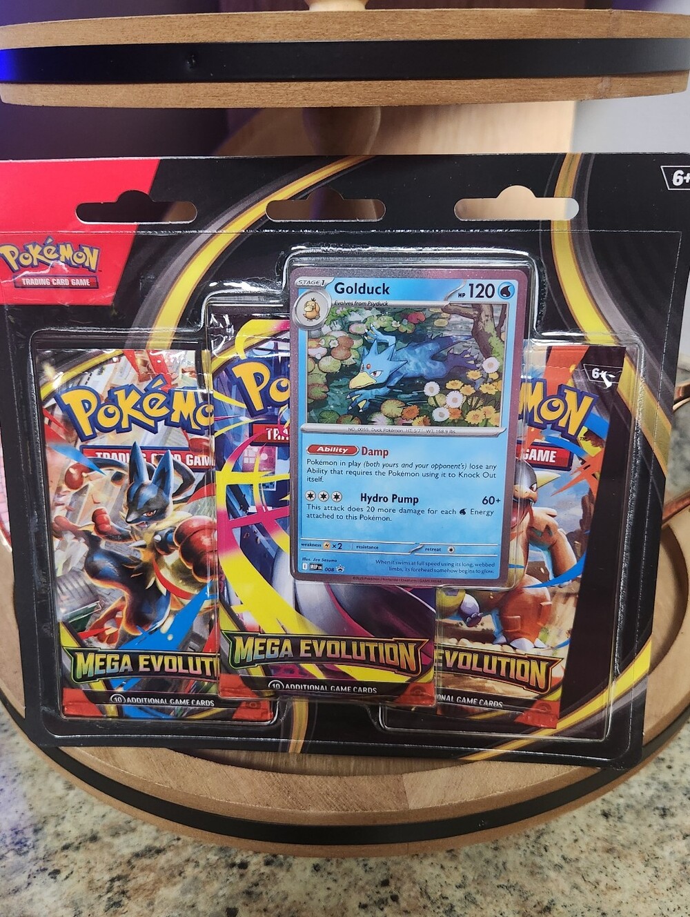 Pokémon TCG Mega Evolution 3 Pack Booster Blister Bundle W/Golduck Promo